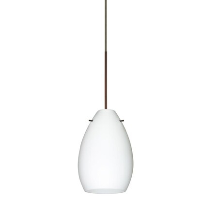 Besa Lighting Besa Pendant Pera 6 Bronze Opal Matte 1x50W Halogen XP-171307-BR